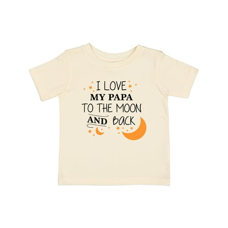 

Inktastic I Love My Papa to the Moon and Back Gift Baby Boy or Baby Girl T-Shirt