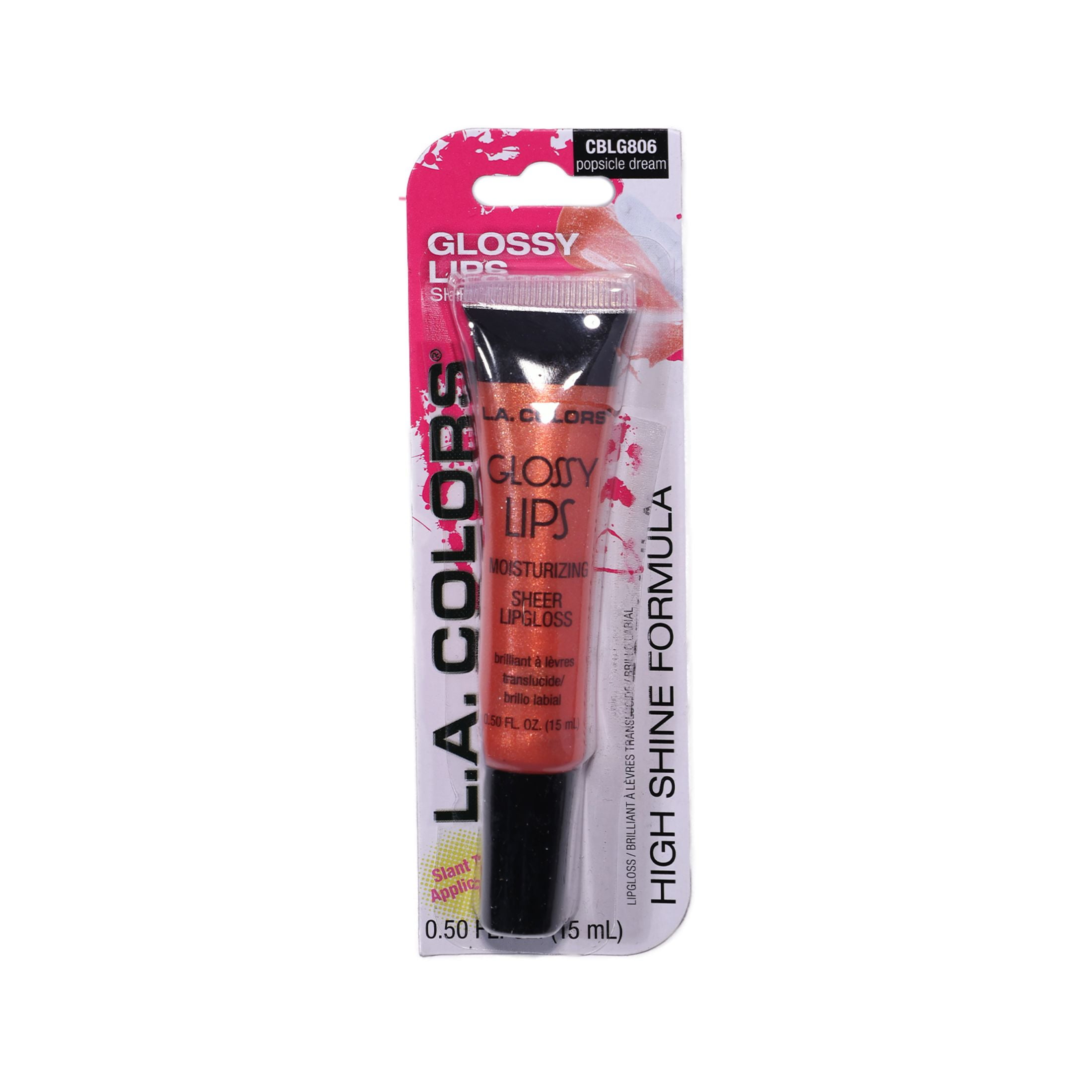 (3 pack) L.A. COLORS Glossy Lips&nbsp; Hydrating & Nourishing Highshine Sheer Tube Lip Gloss, Popsicle Dream