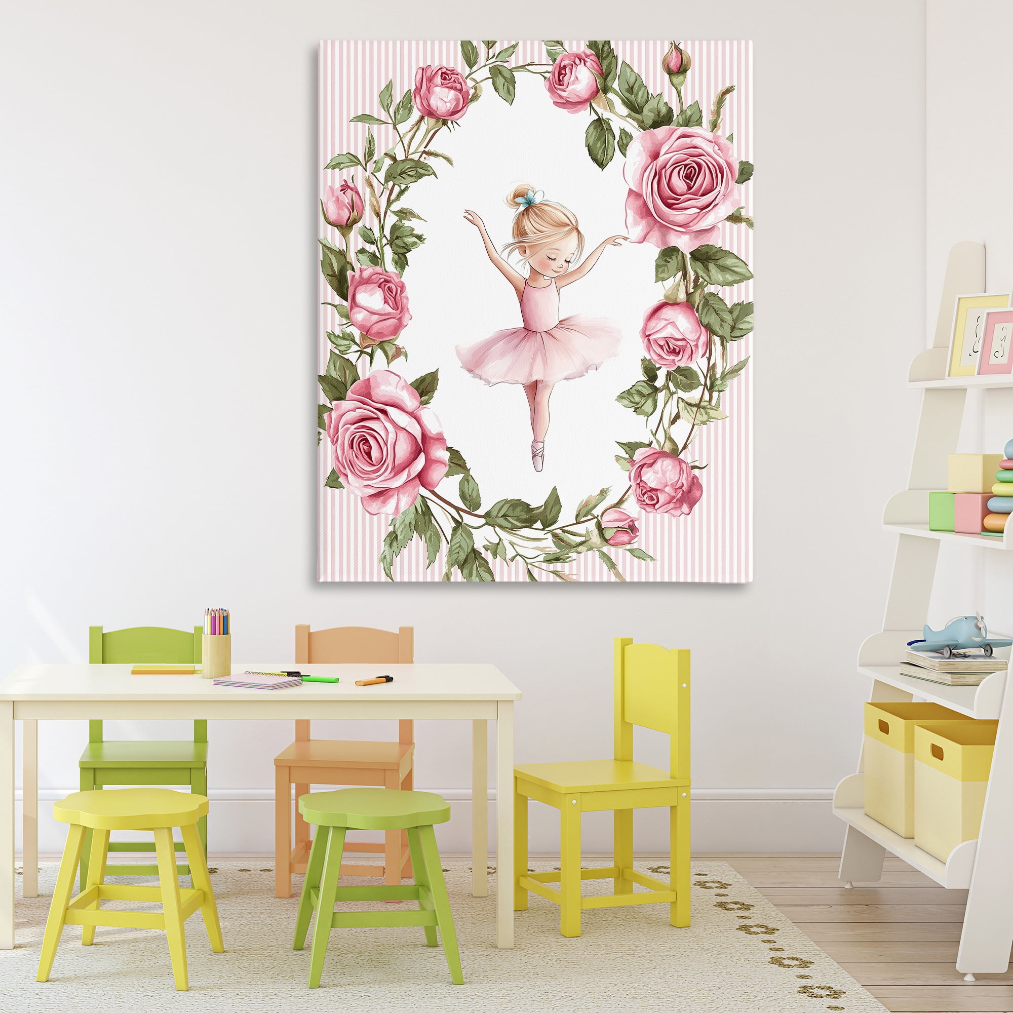 Stupell Industries Little Rose Dance Canvas Wall Art, design by Christine Simpson Art