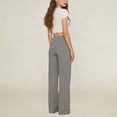 thumbnail image 5 of Linen Pants for Teen Girls 2026 Summer Casual High Waist Straight Leg Trousers Lightweight Loose Plus Size Pant with Pockets, 5 of 7