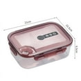 thumbnail image 3 of Hauiodp Bento Box, Large Lunch Box for Adults, 3 compartment Leak Proof Meal Prep Container, Convenient Lunchbox, Eco-Friendly Reusable Container for Work, Gym or Travel, 3 of 4