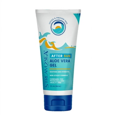 Stream2Sea Reef Safe Soothing All Natural Aloe Vera Gel for Face and Body, Sunburn Relief, 6 fl oz