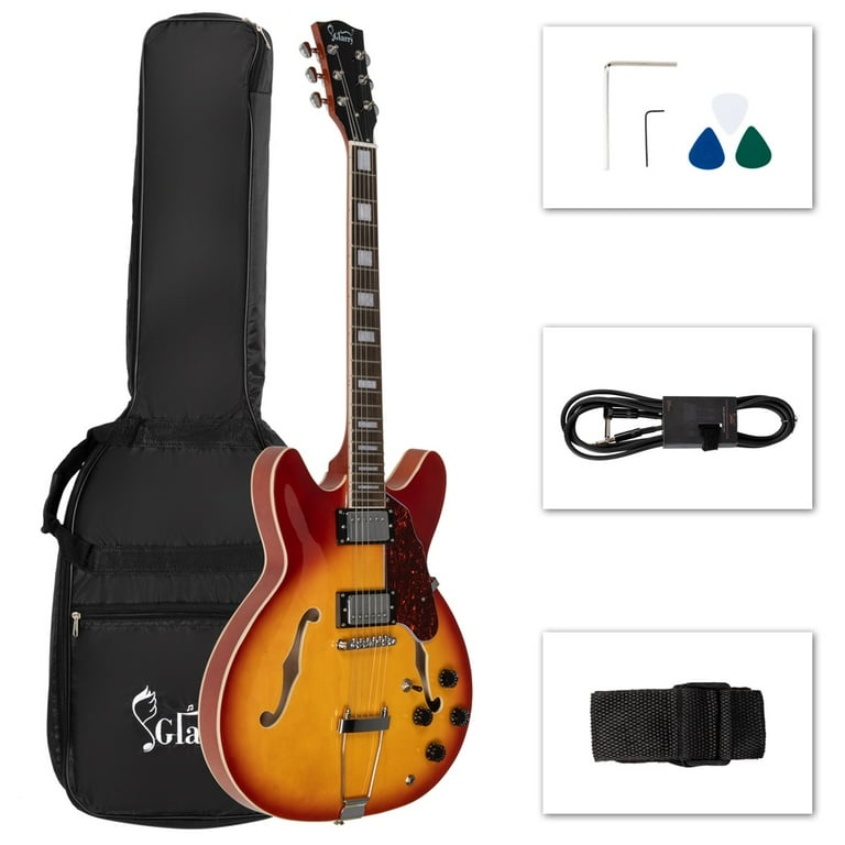BMTBUY Glarry GIZ101 Electric Guitars Semi-Hollow Body BMTBUY Glarry GIZ101 Electric Guitars Semi-Hollow Body