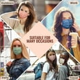 thumbnail image 4 of Disposable Face Mask For Adults - 50 Pack Individually Wrapped 4 Ply Protection 5 colors, 4 of 6