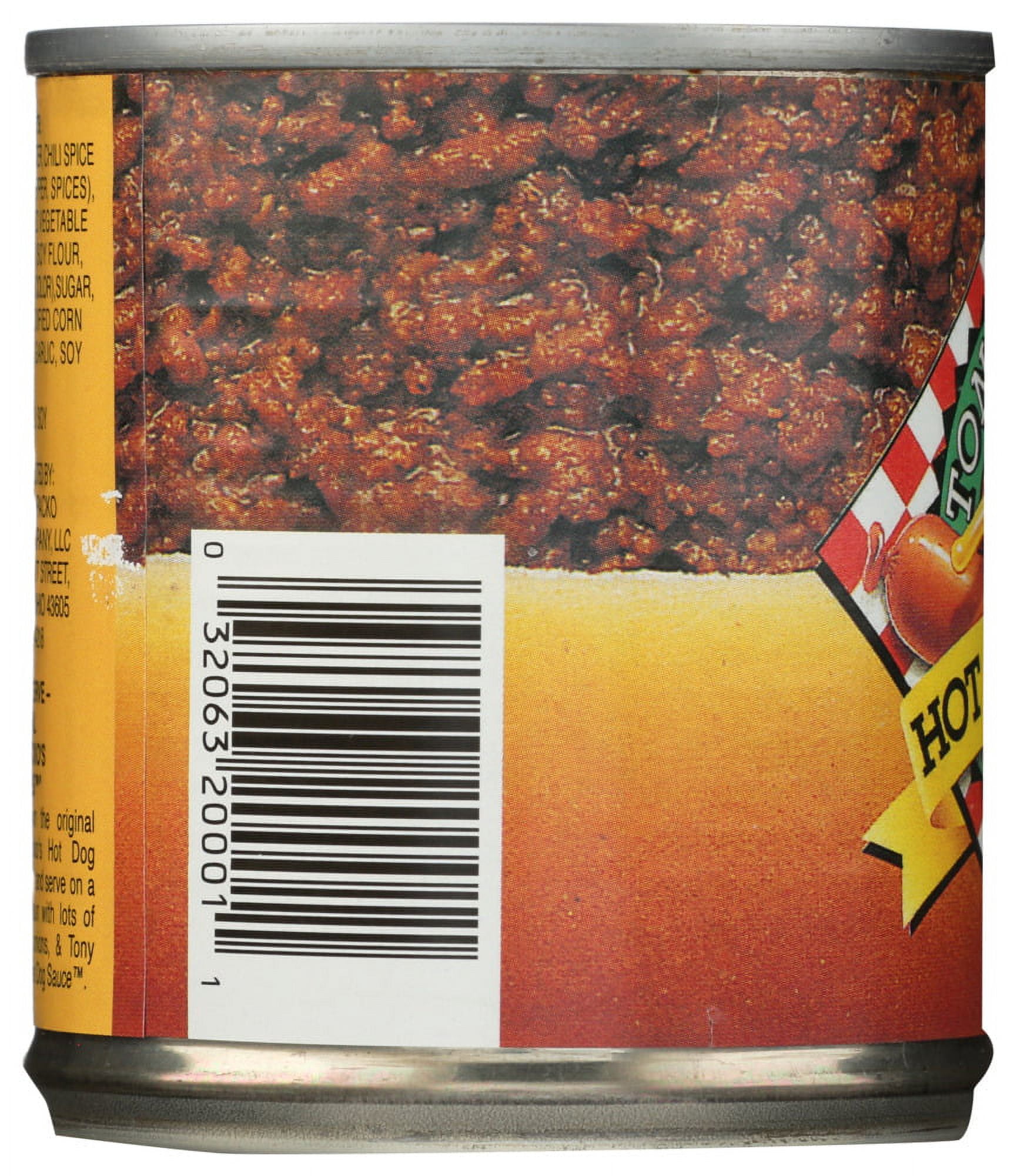 Tony Packo's Hot Dog Chili Sauce (12 Cans) & Jar Opener - Original Recipe From Toledo