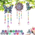 thumbnail image 2 of Adornos Pintura Cristal Girasol Y Mariposa Doble Cara 3/6 Uds., 2 of 9