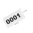 OFFIGAM White Rectangular Consecutive Number Stickers, Self-Adhesive ...