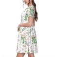 thumbnail image 2 of Disketp Frog and Mushrooms para Vestido de Manga Corta para Mujeres, Vestidos de Verano para Mujeres, Casual y Holgado para la Playa, 2 of 6
