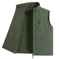 thumbnail image 1 of Manteaux pour Hommes Réversibles Doublés en Molleton Imperméables à Multiples Poches Cargo d'Extérieur Sans Manches, 1 of 5