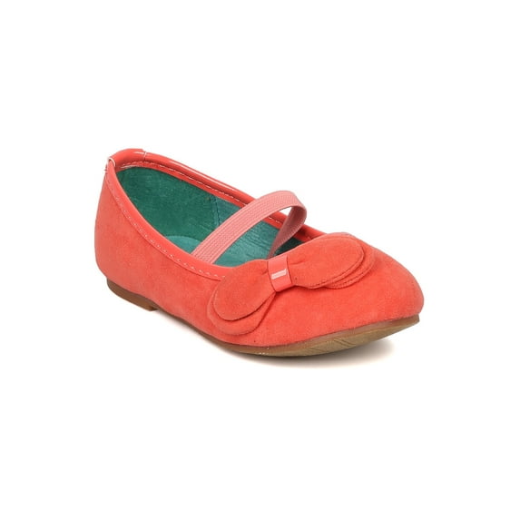 Jelly Beans Paroya Suede Bow Embellishment Mary Jane Ballerina Flat (Toddler)