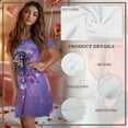 thumbnail image 5 of FKELYI Women Pajama Dress Vintage Purple Floral Dachshund Dog Print Button Down Nightgowns Sleepwear Dress Breathable Nightdress Short Sleeve House Dress for Summer Spring Nightwear Dress, L, 5 of 6