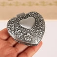 thumbnail image 3 of Yesbay Gift Box Compact Decorative Heart-shaped Romantic Women Jewelry Case for Valentine's Day,Silver, 3 of 8