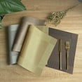 thumbnail image 2 of OHHSUN Placemats, Set of 6 placemats Washable Heat Resistant Non-Slip Heatproof PVC Weave Table Mats, 18"X12" for Kitchen Dining Party Holiday Indoor Outdoor, Gold, 2 of 8