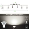 thumbnail image 2 of Kit de iluminación de pista LED Unicozin de 6 luces, níquel mate Iluminación en el techo de 6 vías, con rotación flexible, 2 of 2