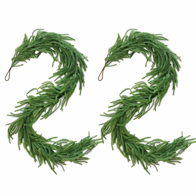 Guirnalda de Navidad Treasborn Pino Norfolk 2x1.8m para Interior/Exterior