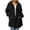 N116-Black, variant on NAFUU Women's Full Zip Fleece Jacket Winter Warm Coat Double Hooded Cardigan Windproof Fleece Jackets With Drawstring Pockets Women Warm Coats