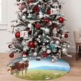 thumbnail image 5 of Lsque Cow Grazing Nature Print Christmas Tree Skirt, Tree Skirt with Ties or Velcro, Perfect for Holiday Decorations, Halloween, and New Year-48", 5 of 7