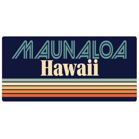 Maunaloa Hawaii 5 x 2.5-Inch Vinyl Decal Sticker Retro Design