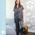 thumbnail image 5 of Hello Mello Satin Lounge Top and Pants, 2-Piece Pajama Set Cat's Meow, Large/X-Large (Women's), 5 of 8