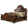 thumbnail image 2 of Acme Dresden Queen Bed, Synthetic Leather & Cherry Oak, All Age Groups, 2 of 8