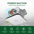 thumbnail image 3 of Akicon Bathroom Exhaust Fan with Light, Dimmable 3CCT LED Light with Night Light Bathroom Fans for Ceiling, 90 CFM, 1.5 Sones Ventilation Fan for Home, Square, White, 3 of 10