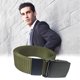 thumbnail image 5 of Cinturón de hombre con hebilla,Cinturón de lona web para pantalones de vestir de golf casuales para hombres, 5 of 5