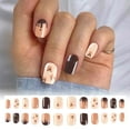 thumbnail image 5 of Acrylic Striped On Nails for Women and Girls Full Set 24 with Glue Design Nail Tips Kit, 5 of 7