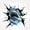 White Blue, variant on Feelyou 3D White Shark Quilt Full for Boys Broken Hole Ocean Underwater Full Bedspread Sets, Blue White, 3 Pieces