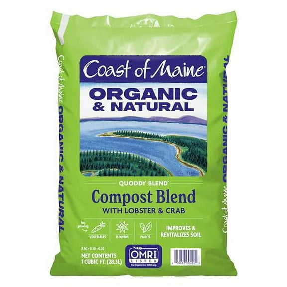 Coast Of Maine Quoddy Blend Organic Compost - Lobster, Crab - 4 Pack, 1 Cu Ft