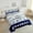 Grey Blue, variant on American Football Comforter Twin Size,Football Bedding Sets ,White Blue Orange Sports Comforter Sets,Football City Team Duvet Insert with 1 Pillowcase(Miami)