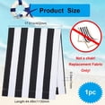 thumbnail image 6 of 44x17inch Beach Sling Chair Replacement Canvas 1mm Thick Black and White Stripes Outdoor Furniture Folding Sling Lounge Chair Fabric Patio Sling Chairs Cloth for Sunbathing Garden Courtyard DIY, 6 of 6