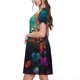 thumbnail image 2 of Balery Colorful Flower Bird Vestidos sueltos de manga corta para mujer, vestidos de verano 2025, vestidos casuales de corte A con vuelo., 2 of 6