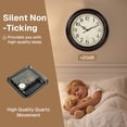 thumbnail image 5 of Behome 12 Inch Wall Clock, Silent Non Ticking Classic Battery Operated Clocks, Large Decorative Retro Clock for Living Room, Kitchen, Bedroom, Battery Not Included, 5 of 7
