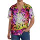 thumbnail image 1 of Fotbe Colorful Tie Dye Stained Glass 3 Camisa Estampada de Manga Corta para Hombre, Casual de Verano, Estilo Playero, Sin Arrugas-4X-Large, 1 of 5