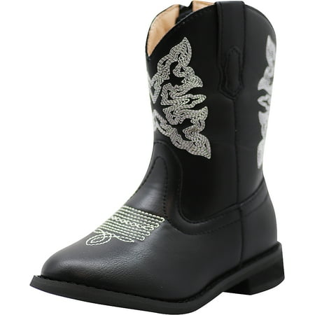 

NORTY Big Boys Western Boots Male Child Cowboy Boots Black 6