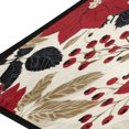 thumbnail image 3 of 39x20 Inch Non-Slip Floor Mat Hallway Runner Rug Entrance Floor Mat Runner for Kitchen and Living Room Red and Blacks Holly Leaves, 3 of 8