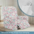 thumbnail image 4 of Renewold Cherry Blossom Stretch Recliner Cover Universal 4 Pieces Recliner Sofa Cover Stay in Place Soft Furniture Protector Home Decor for Pets, Dogs, Cats, Kids, 4 of 8