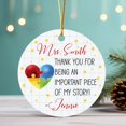 thumbnail image 3 of Thank You for Being an Important Piece of My Story Ornament, Custom Name Teacher Ornament, Personalized Teacher Christmas Ornament Keepsake, Teacher Appreciation Xmas Ornament Gift for Men Women f4A, 3 of 6