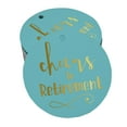 thumbnail image 1 of Inkdotpot Pack Of 100 Real Gold Foil Paper Tags Cheers To Retirement Favor Hang Tags, 1 of 1