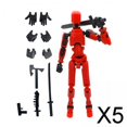 thumbnail image 1 of Figura de Acción en 3D 5x, Modelo de Boceto de Cuerpo Masculino, Figura de Acción Masculina de Articulación Completa para Fotografiar Exposici 5 piezas, 1 of 8