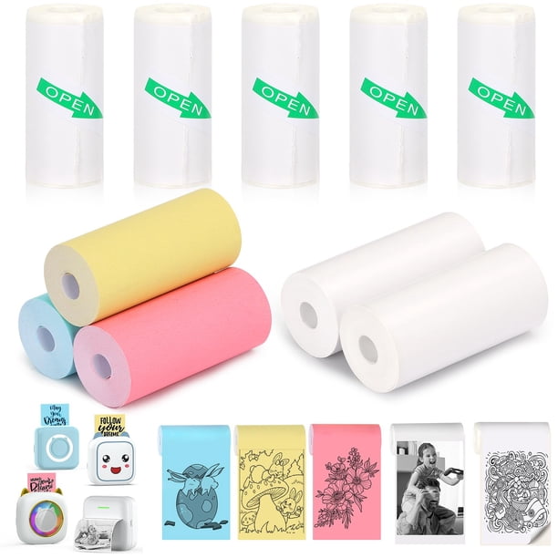 Papel de impresora térmica HUIJUTCHEN 10 rollos de 57x25 mm para Mini P