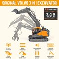 thumbnail image 3 of Excavadora RC DOUBLE E Volvo 17 canales 3 en 1 con control remoto, 3 of 9