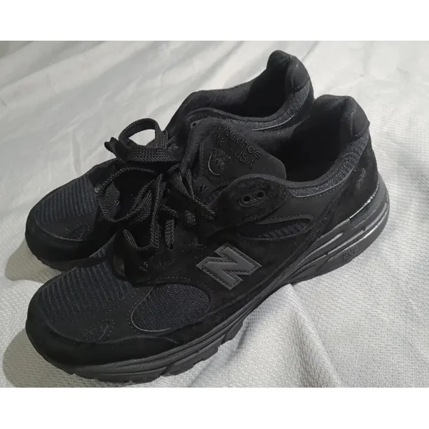 New Balance 993 Womens Shoe Triple Black USA Running US 11 Sneakers WR993TB