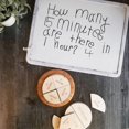 thumbnail image 2 of Reloj MerryHeart de madera para aprender fracciones de tiempo para niños, 2 of 6