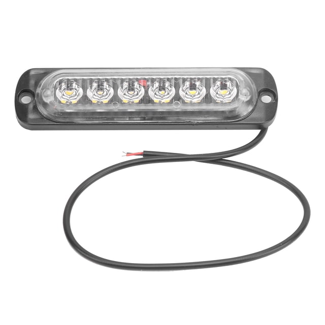 Luz Led De Posición Lateral Lámpara De Señal De Advertencia Normalmente En Iluminación Amarilla 12V 6LED Para Camión Coche Motocicleta