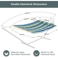 thumbnail image 3 of SUNCREAT Hammocks Outdoor Double Hammock with Hardwood Spreader Bar, Cotton Rope Hammock with Polyester Pad, Blue&Green, 3 of 7