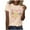 Beige(Style 6), variant on Summer T Shirts for Women Cute Blouses Casual Short Sleeve Maple Leaf Print Graphic Tee Tops