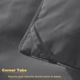 thumbnail image 3 of All-Season King Size Soft Quilted Down Alternative Comforter Reversible Duvet Insert with Corner Tabs, Dark Grey(102"x90"), 3 of 7