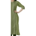 thumbnail image 3 of Moomaya Kurti Droit Imprimé pour Femmes Col en V Manches Retroussables Tunique Kurta, 3 of 6