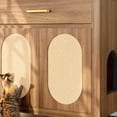 thumbnail image 4 of AUU Espresso Hidden Cat Litter Box Enclosure – Wooden Washroom Cat House Nightstand with Scratching Board Doors and Storage Drawer, 4 of 14